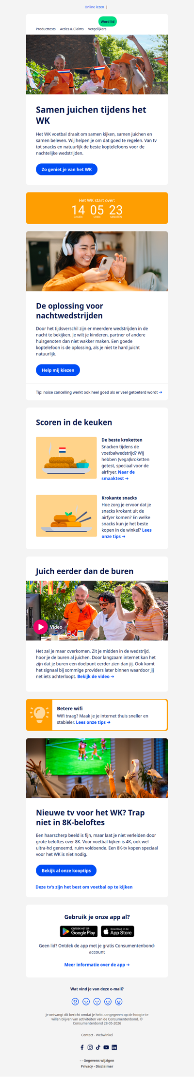Samen juichen tijdens het WK