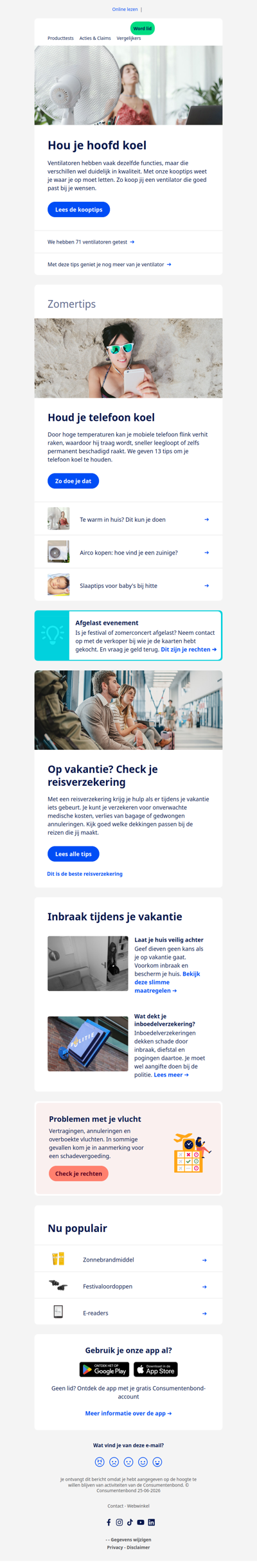 Hou je hoofd koel deze zomer