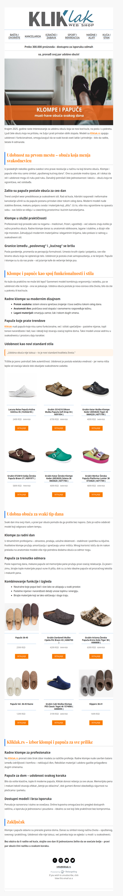 Za kuću, posao i šetnju – klompe i papuče po akcijskim cenama!