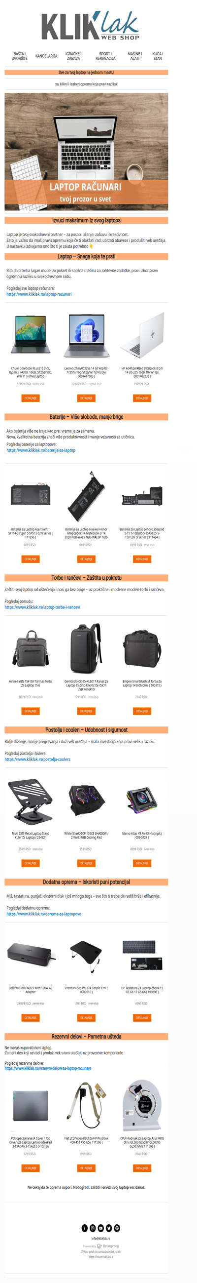 Sve za tvoj laptop – kupi pametno danas