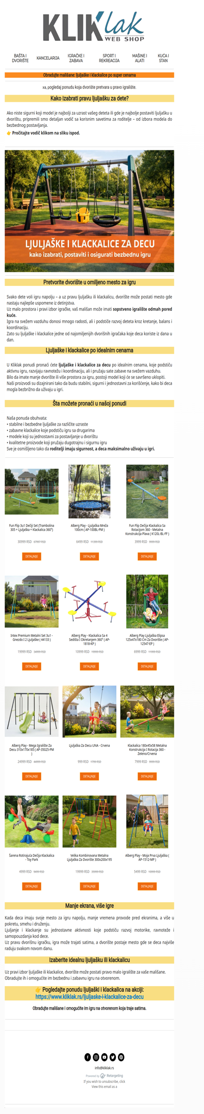 Akcija: Ljuljaške i klackalice koje deca obožavaju