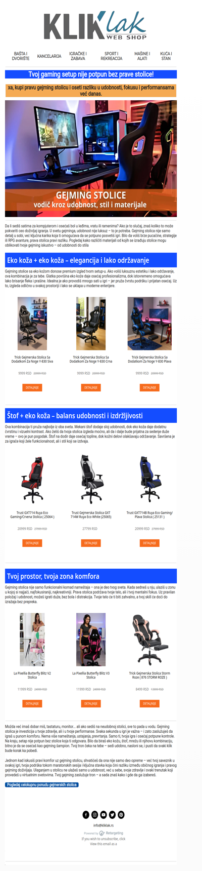 Kupi gejming stolicu koja menja igru!