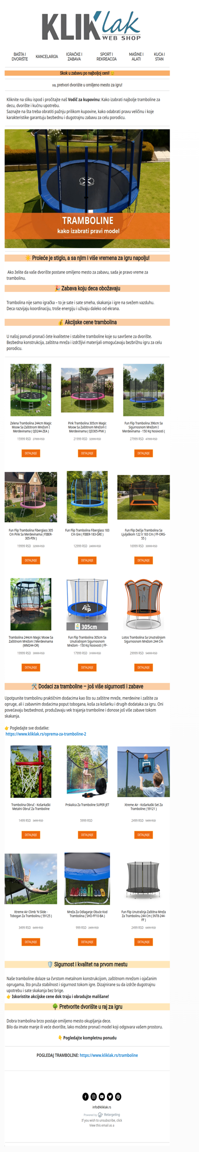 Najbolje trampoline – sada na velikom sniženju!