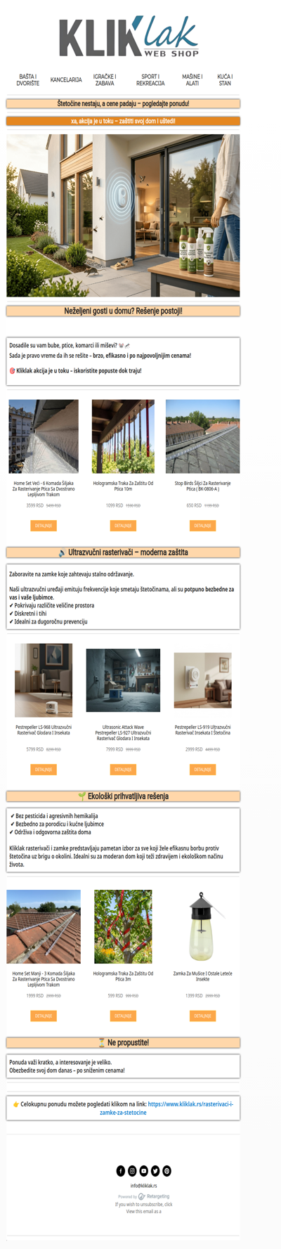 🔥 Akcija! Rasterivači i zamke za štetočine po TOP cenama!