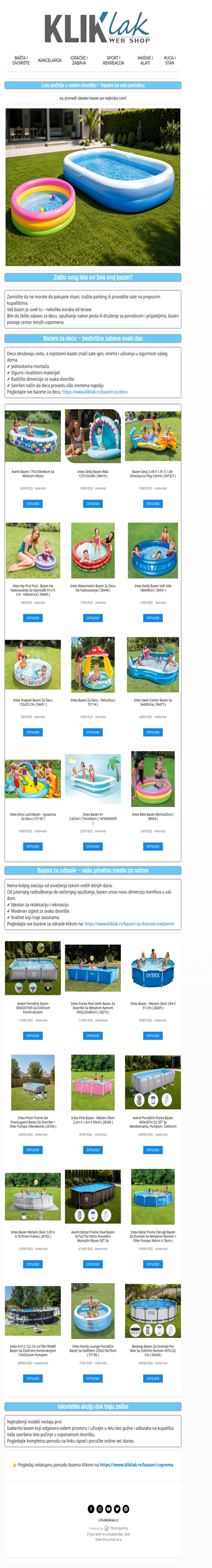 🏊 Bazeni za celu porodicu – sada po akcijskim cenama
