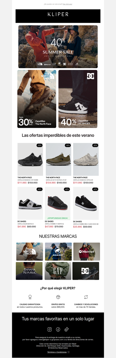 Zapatillas hasta 40% OFF 💙 ¡Corre por la tuya!