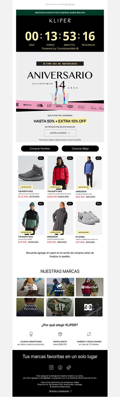 Tu domingo tiene hasta 50% + extra 10% 🔥