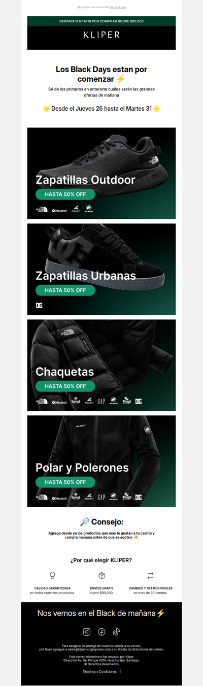 Mañana empiezan los BLACK DAYS: Prepárate 🔥