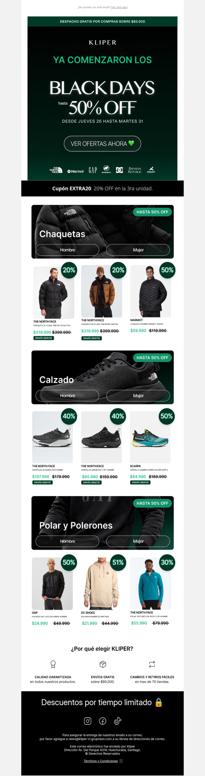 ¡YA COMENZÓ! 🔥 Hasta 50% off en los Black Days