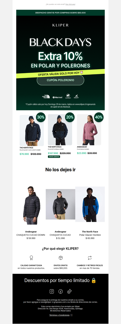 SOLO POR HOY: Polerones & polerones hasta 50% + 10% Off