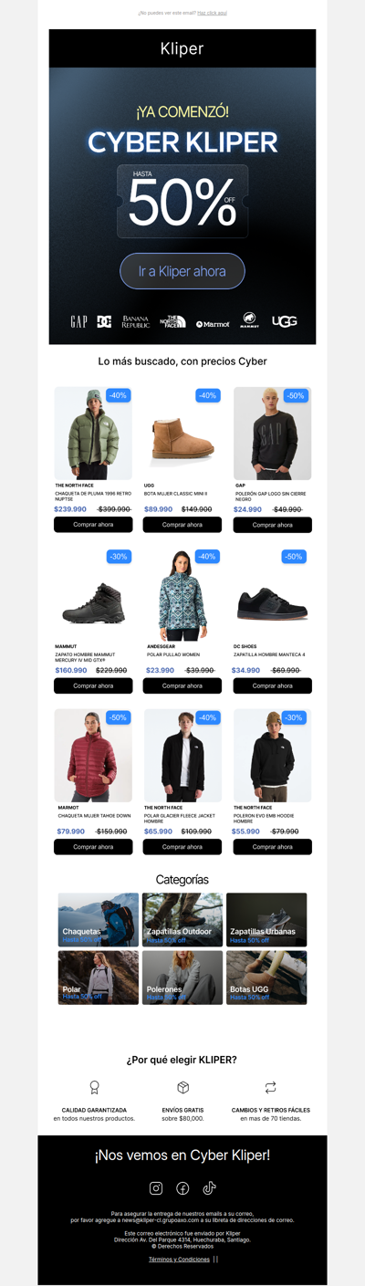 ¡Ya empezó el Cyber! Hasta 50% OFF 🔥