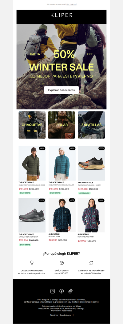 Favoritos para el frío hasta 50% off