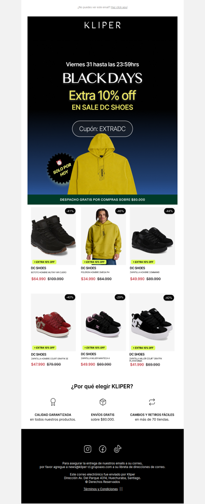 Extra 10% OFF en el Sale DC Shoes