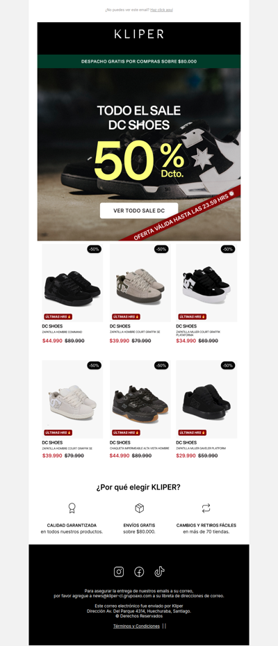 LAST CALL⏰ DC Shoes a mitad de precio!
