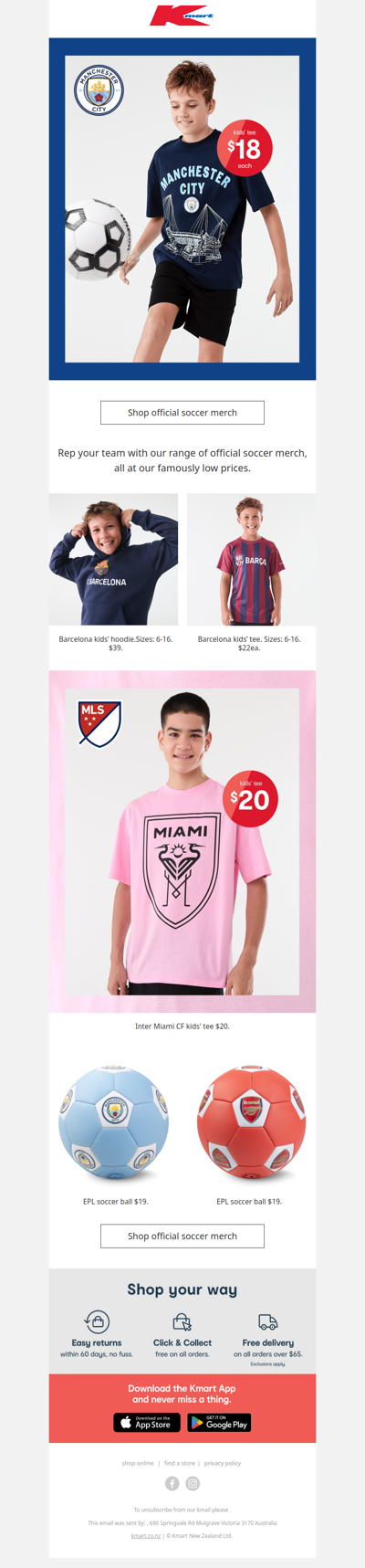 Official soccer merch has landed. Score! ⚽