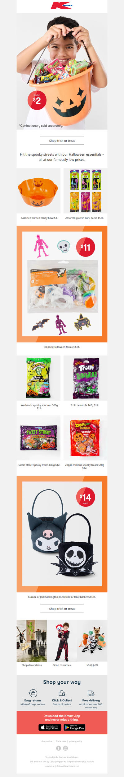 Trick or treat essentials from $2! 🍬