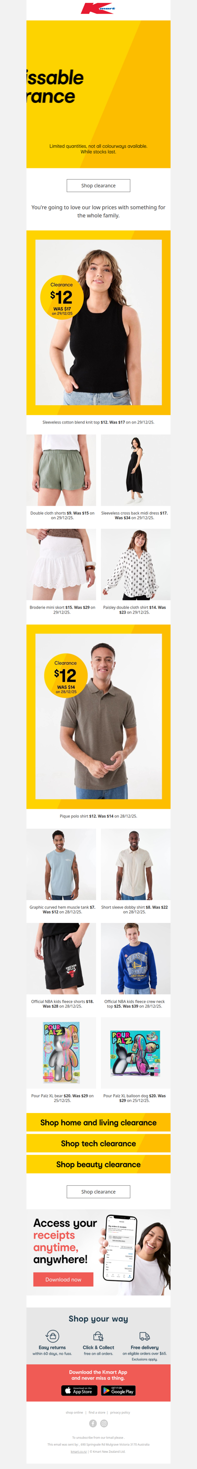 Don't miss our unmissable clearance 🏃