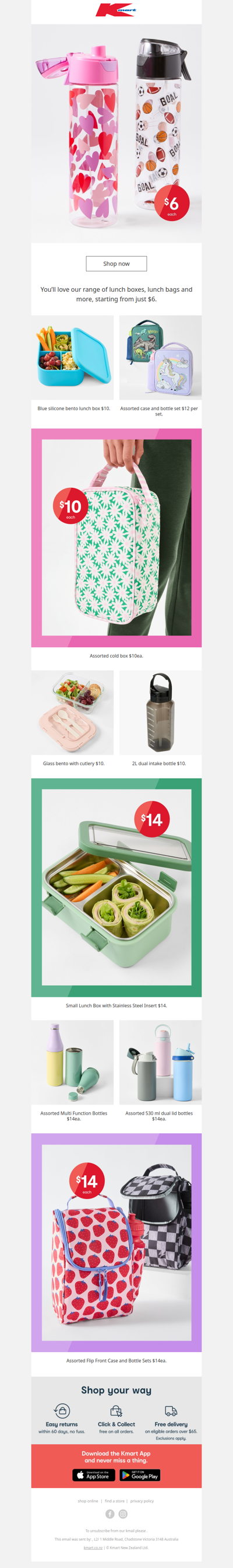 Lunch essentials from $6. 🥪