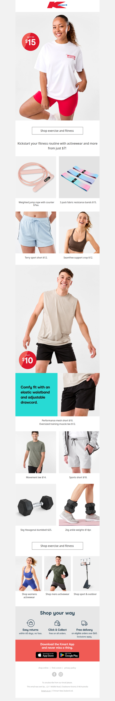 Fitness faves, from just $7! 💪