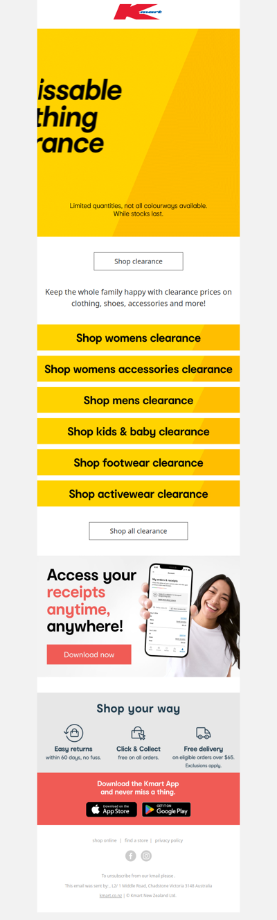 Clearance finds for the whole family 🙌