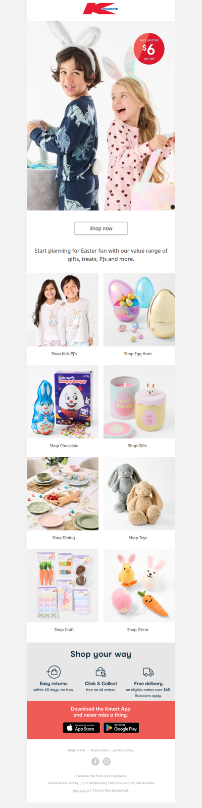 Hop in for our Easter range 🐰 🍫