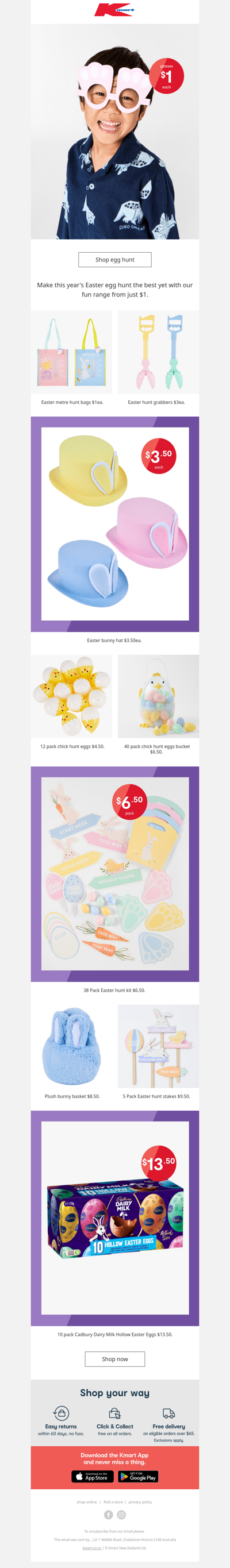 Egg hunt fun from $1! 🐇🍫