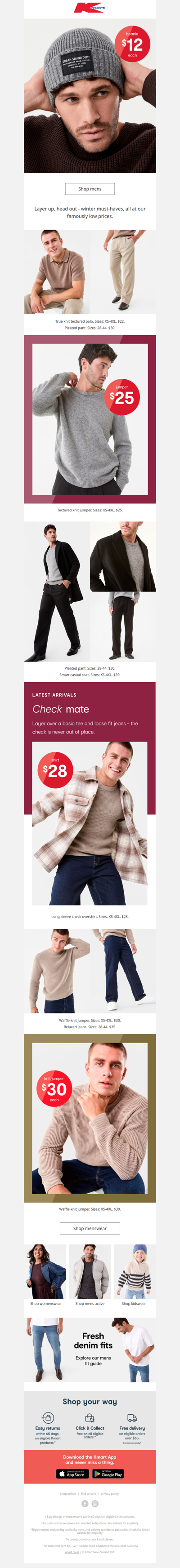 Men’s winter looks from just $12