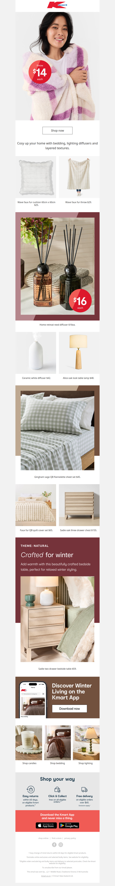 Winter, Kmart style from just $14