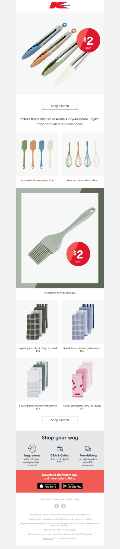 Kitchen essentials from just $2
