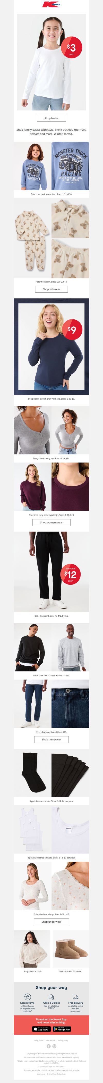 Cosy family layers from just $3 ❤️ 🔥
