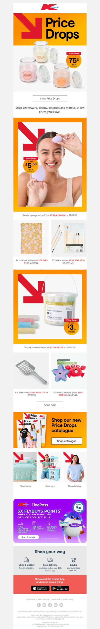 Price Drops from 75c 🛒