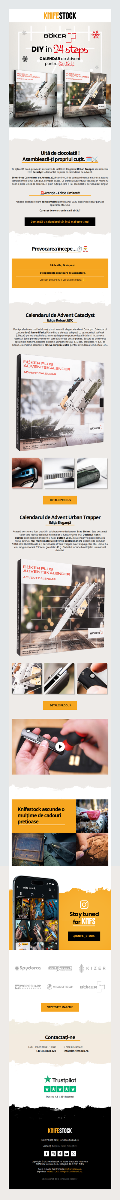 Uită de ciocolată! În acest Advent îți vei asambla propriul cuțit 🔪🎄