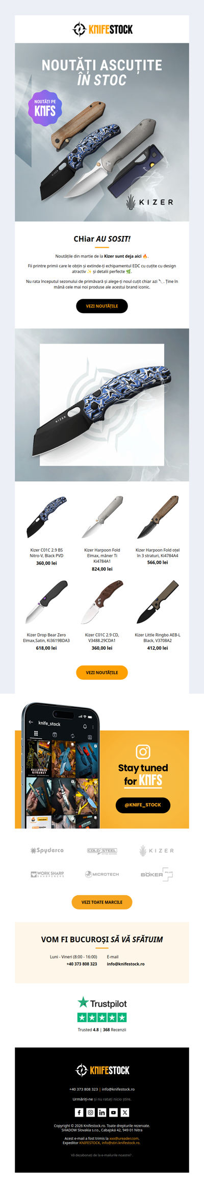 Salută noutățile Kizer din martie! 🔥