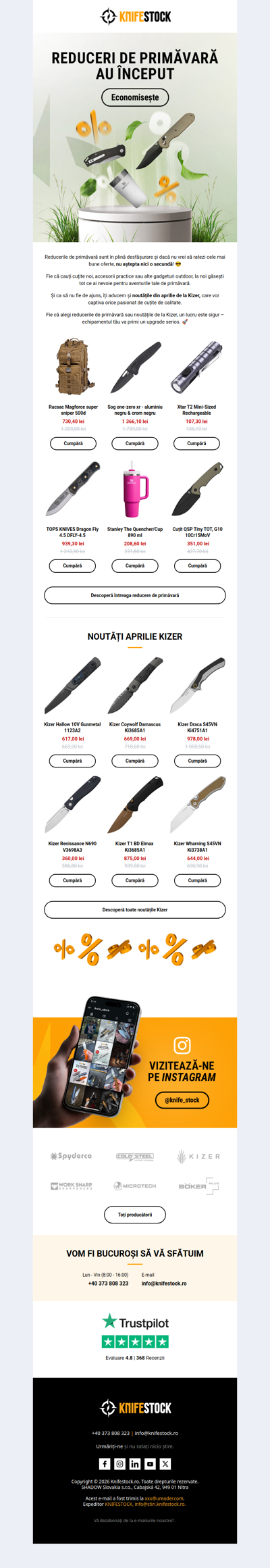 Reduceri de primăvară sau noutăți Kizer? 👀