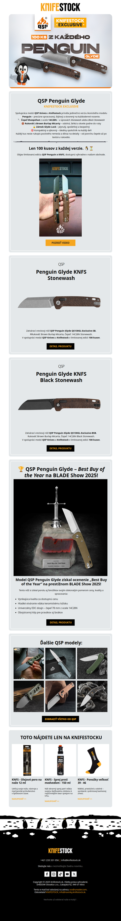 Penguin Glyde - Exkluzívna edícia QSP x Knifestock!