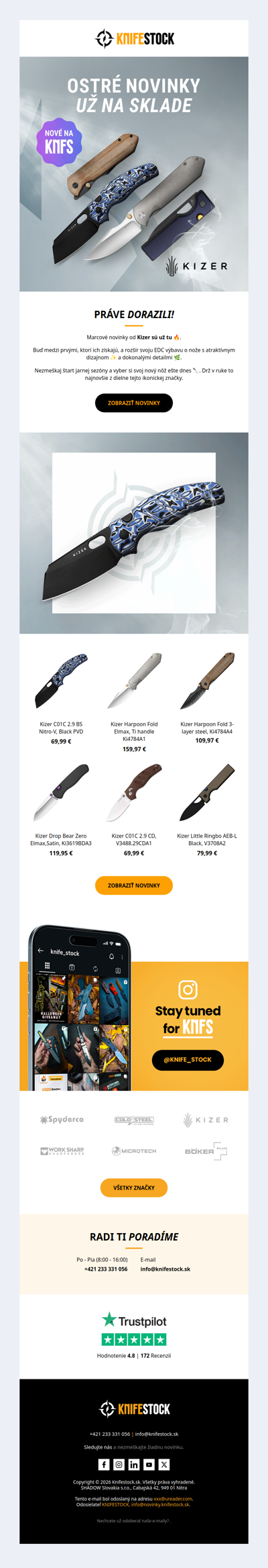 Privítaj marcové Kizer novinky! 🔥