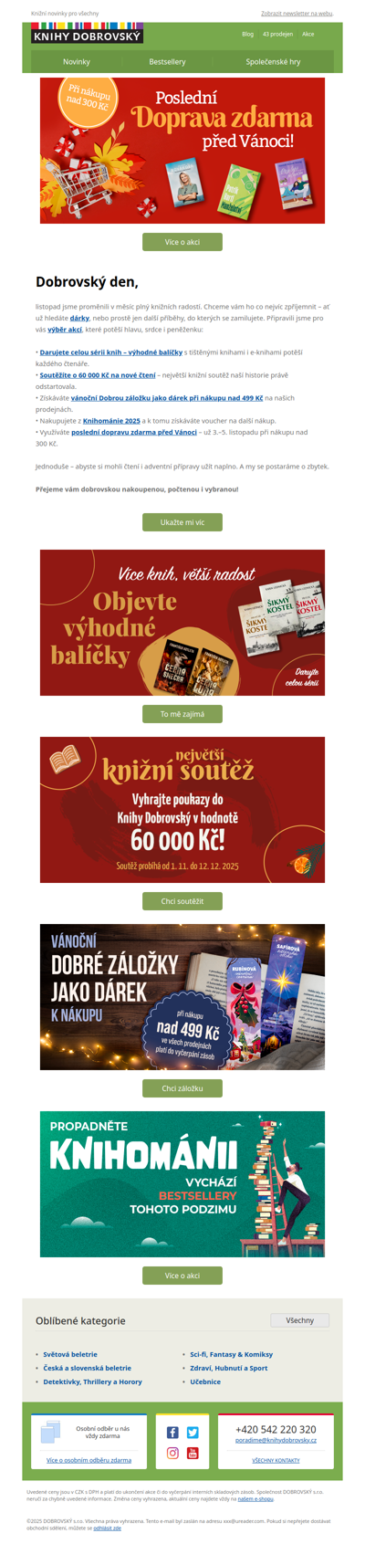 Dárky, doprava zdarma a soutěž o 60 000 Kč