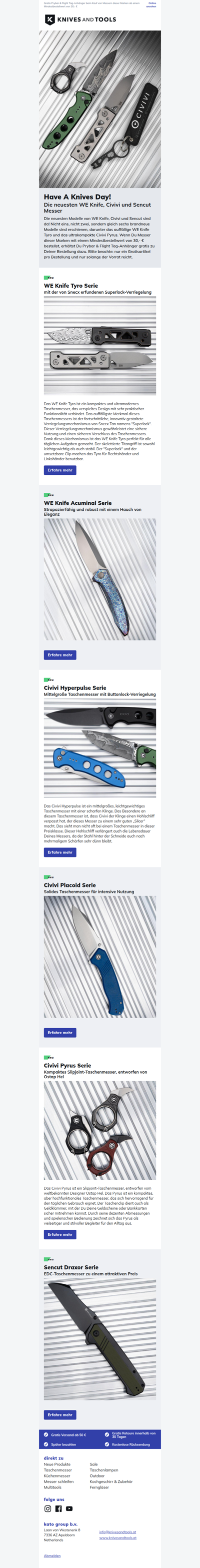 Have A Knives Day! Die neuesten WE Knife, Civivi und Sencut Messer