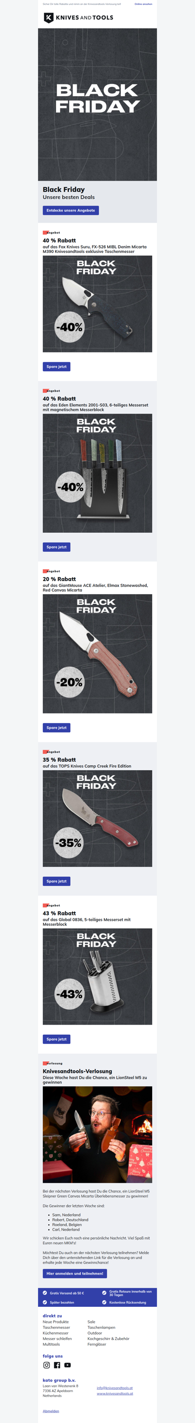 Black Friday Angebote bei Knivesandtools!