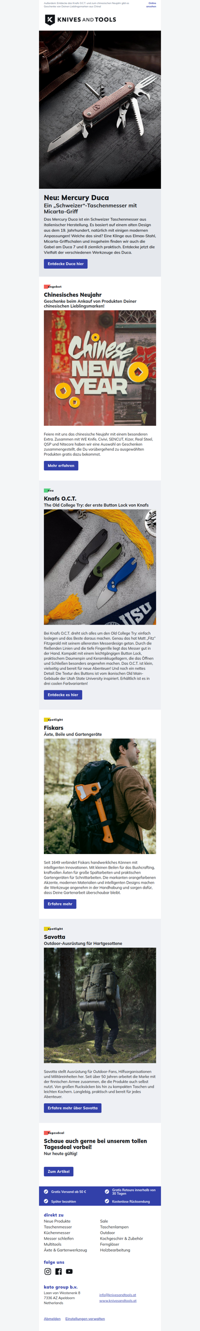 NEU: Die Mercury Duca Schweizer Taschenmesser!