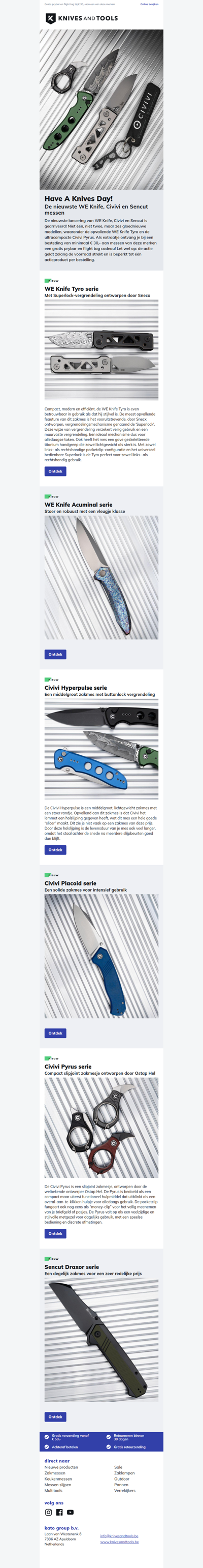 Have A Knives Day! De nieuwste WE Knife, Civivi en Sencut messen