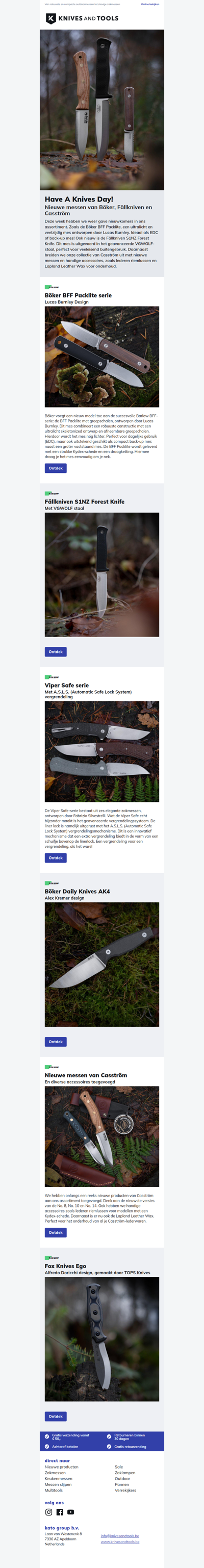 Have A Knives Day! Nieuwe messen van Böker, Fällkniven en Casström