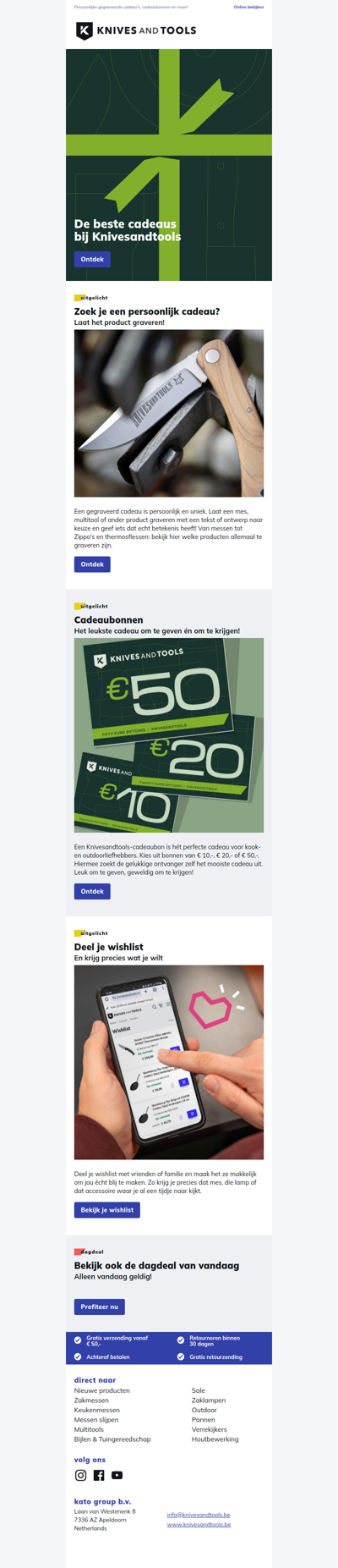 De beste cadeaus bij Knivesandtools
