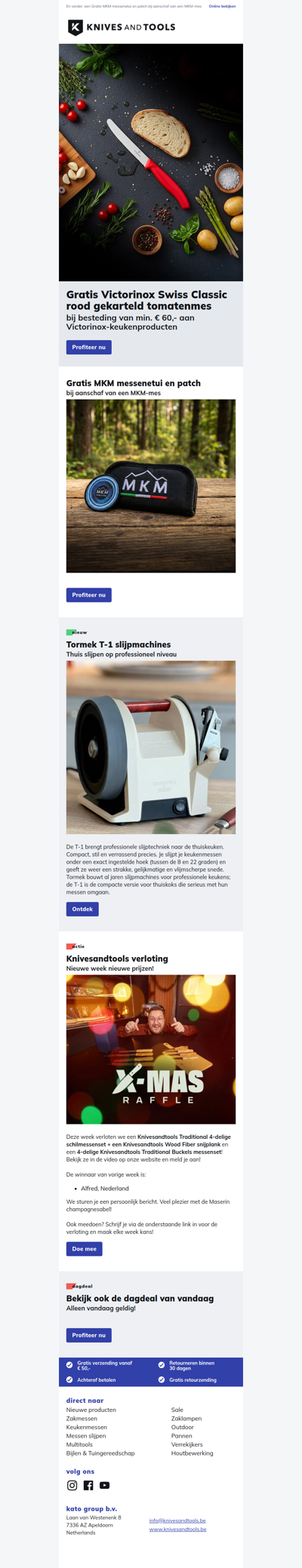 Gratis Victorinox Swiss Classic rood gekarteld tomatenmes