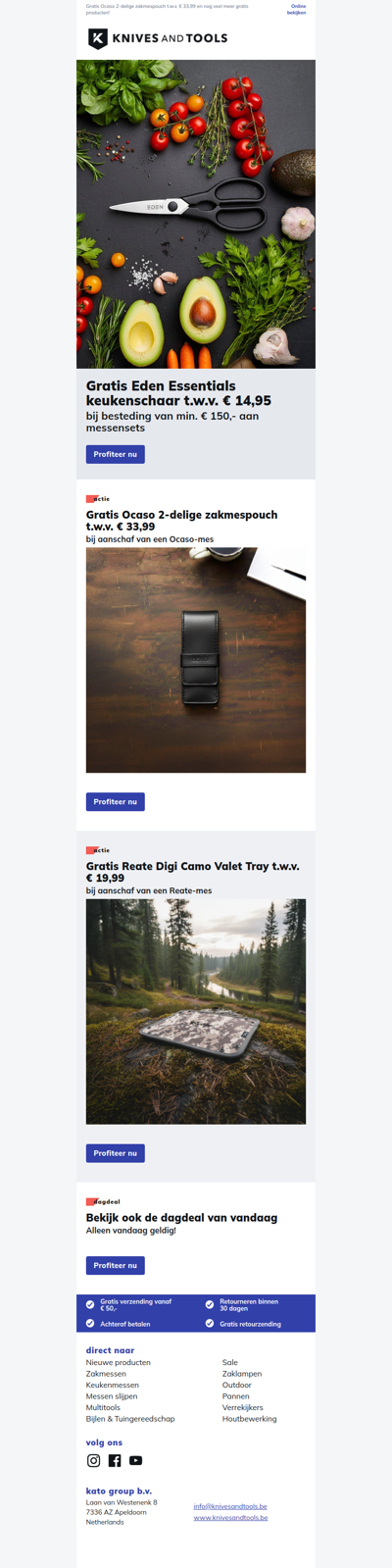 Gratis Eden Essentials keukenschaar t.w.v. € 14,95