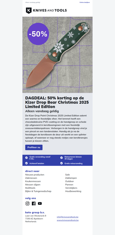 DAGDEAL: 50% korting op de Kizer Drop Bear Christmas 2025 Limited Edition