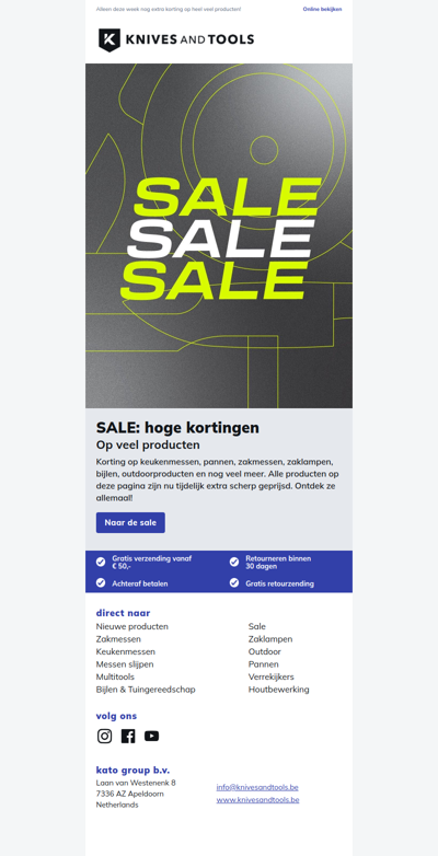 Het is SALE! Korting op veel producten