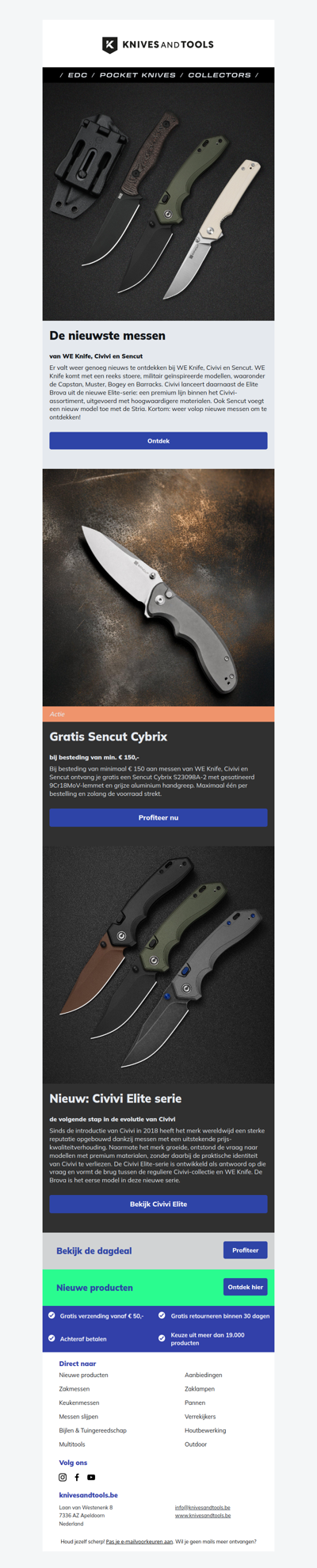 De nieuwste WE Knife, Civivi en Sencut messen