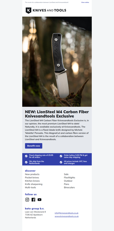 NEW: LionSteel M4 Carbon Fiber Knivesandtools Exclusive