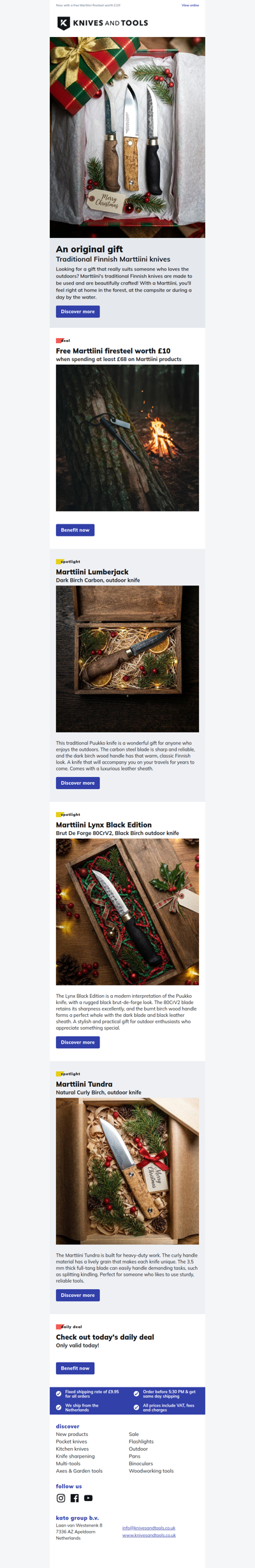 Looking for an original gift? Traditional Finnish Marttiini knives!